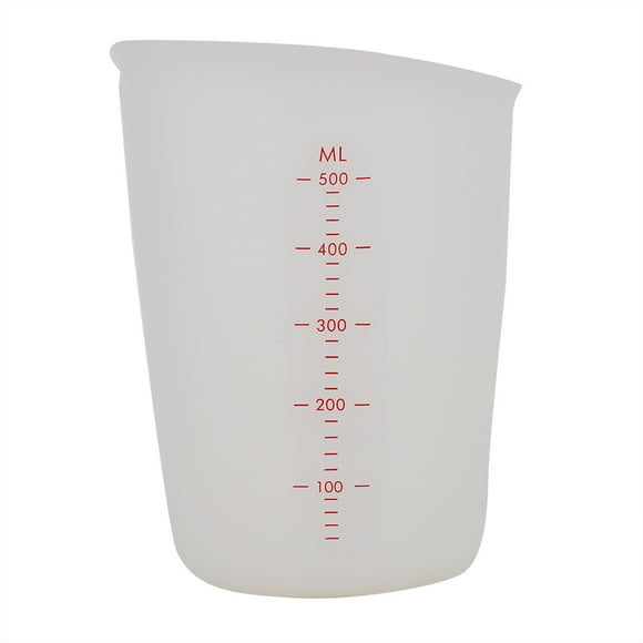 Eastbuy Tasse à Mesurer - Tasse à Mesurer en Silicone Souple Transparente Tasse à Lait Semi-Perméable Visuelle (500ml)