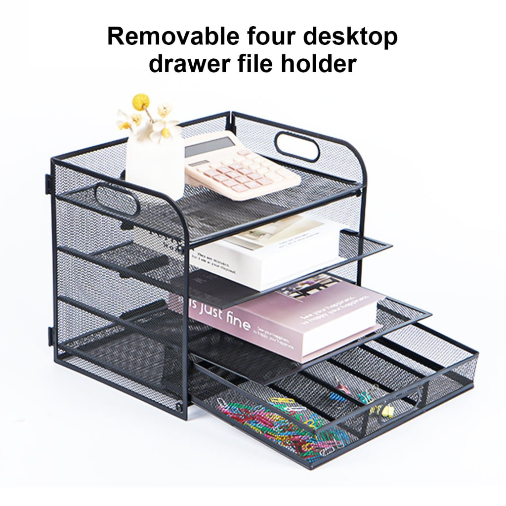 Multifunction File Letter Tray Organizers Space Saving Office Desk Organizers