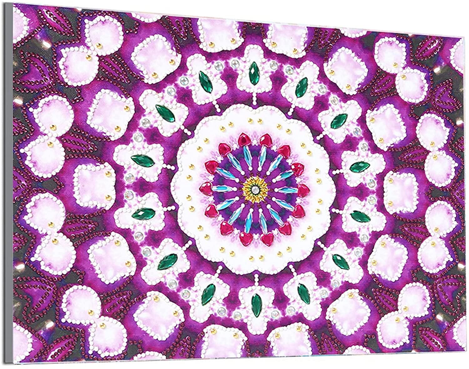 Aeepics Hanging Diamond Art Pendant Kit - Mandala DIY Acrylic Diamond Painting, Includes Chain 4 thumbnail image