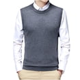 thumbnail image 5 of Zvmxot Crew Neck Sweater Vests for Men Sleeveless Sweater Lightweight Pullover Casual Slim Fit Warm Thermal Tops, 5 of 6
