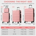 thumbnail image 6 of AMZFUN 28 Inches Carry On Luggage, Lightweight ABS+PC Hard Case Suitcase With 360° Rotating Silent Wheel, With TSA Lock, Airline Approved Luggage, White, 6 of 6