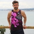 thumbnail image 6 of KLL Pink Blossoms Butterfly Print Men's Muscle Gym Workout Stringer Tank Tops Bodybuilding Fitness T-Shirts Tank Tops Men-4X-Large, 6 of 7