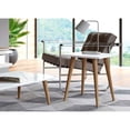 thumbnail image 3 of HomeRoots 297050 19.68 in. High Square End Table with Splayed Wooden Legs - Off White & Maple Cream, 3 of 5