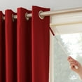 thumbnail image 2 of Mainstays Thermal Lined Room Darkening Sliding Glass Door Grommet Curtain Panel, 100" x 84", Red, 2 of 6