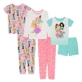 thumbnail image 1 of Set de pijama de princesa Disney para niñas, 6 piezas, DREAM BIG, talla 8, 1 of 6