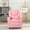 Pink, Leather, variant on Naomi Home Suri Kids Push Back Recliner Chair with Headrest and Cup Holder, Gray