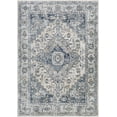 thumbnail image 2 of Hauteloom Murrindindi Living Room, Bedroom Bohemian Boho Rug - Traditional Oriental Medallion Carpet - Gray, Beige, Blue - 6'7" x 9', 2 of 16