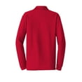 thumbnail image 6 of Port Authority Long Sleeve Core Classic Pique Polo-L (Rich Red), 6 of 6
