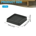 thumbnail image 2 of Uxcell Square Rubber Furniture Pads Non Slip Caster Cups Anti Skid Floor Protectors for Furniture Feet Bed Couch Chair Black 2.5"x2.5", 2 of 7