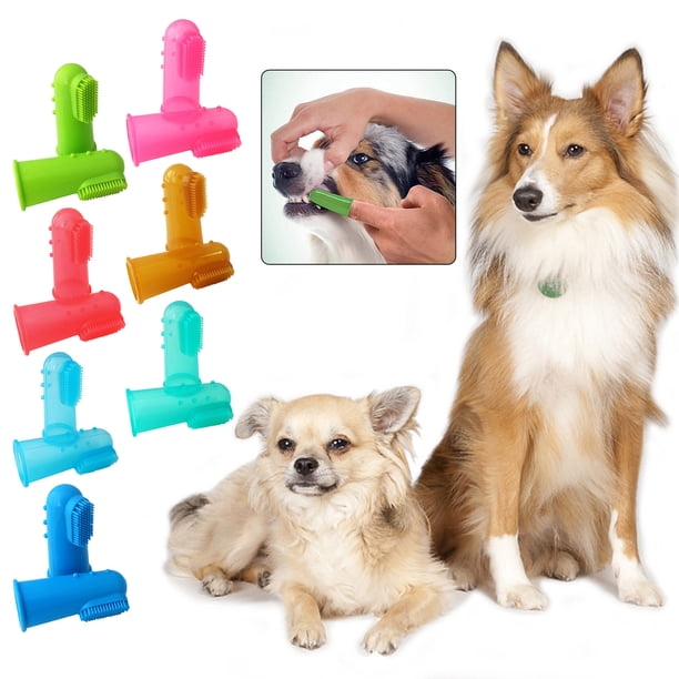 Gran Rebaja, Cepillo de dientes para mascotas, cepillo de dientes para perros, cepillo de dientes para dedos, cepillo de dientes para cepillar los dientes, suministros de limpieza bucal Akmoler