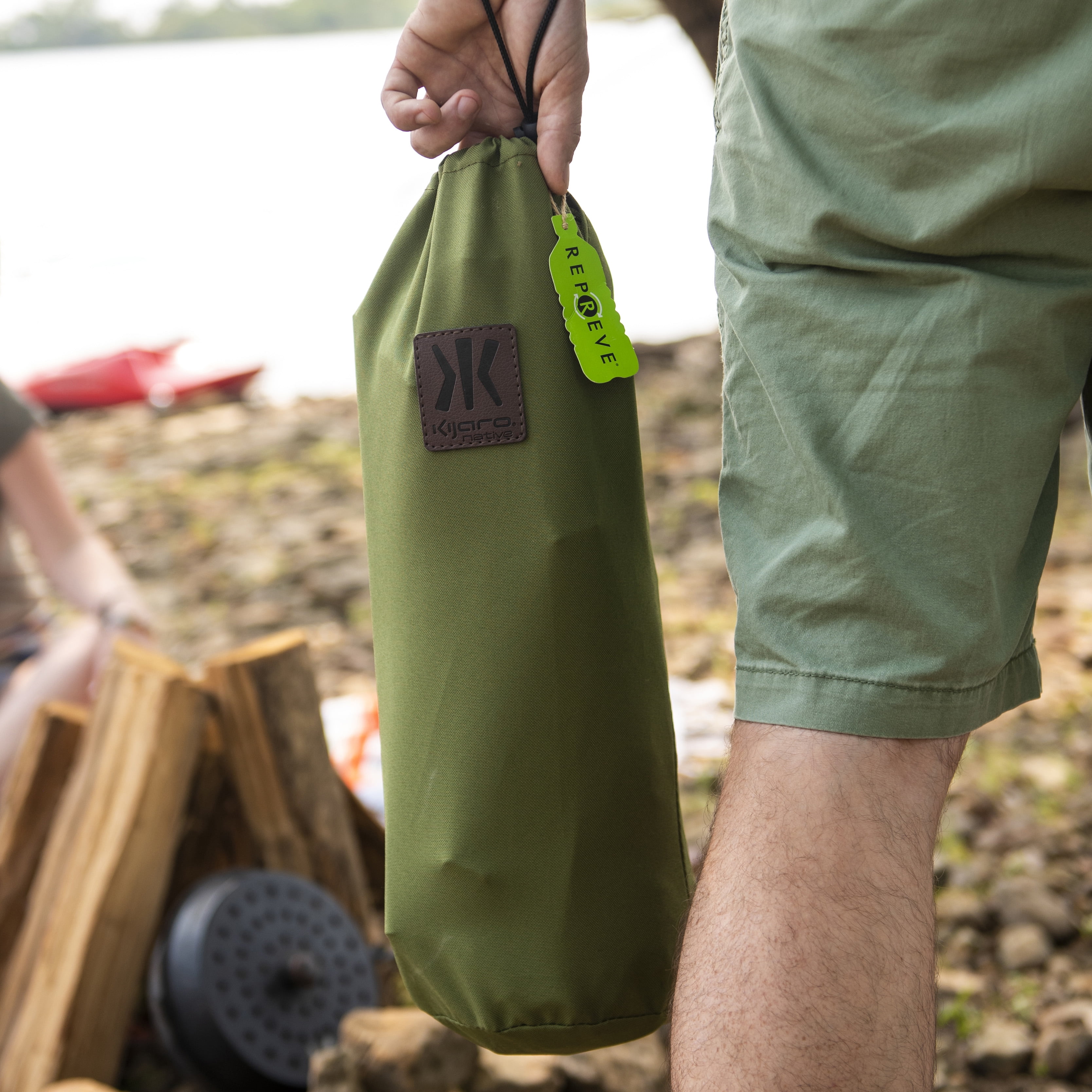 Kijaro Native Ultralight Cot, Hawksbill Crag Green, Assembled Size: 75.6" L x 6” H x 27.6” W