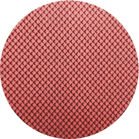 Ahgly Company Indoor Round Patterned Bean Red Area Rugs, 3' Round