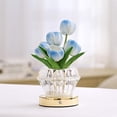 thumbnail image 2 of Blue Tulip Flower Lamp Diamond Vase, 3 Color Night Light Dimmable Touch Control Artificial Floral Decor for Bedroom Bar Coffee Shop Wedding Birthday Gifts for Women Christmas Valentine Mothers Day, 2 of 15