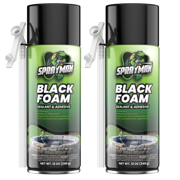 Spray sellador de espuma SPRAYMAN Black Waterfall 355 ml (2 x 355 ml)