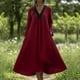 thumbnail image 4 of Vestido de Verano Casual de las Mujeres sin Mangas Gradual Vestido Largo con Cuello en V, Maxi Suelto Fluido para la Playa Y el Uso de Vacaciones, 4 of 8
