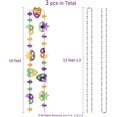 thumbnail image 2 of Cheerland Mardi Gras Garland Set, Green Purple Gold, 3-Piece, 2 of 7