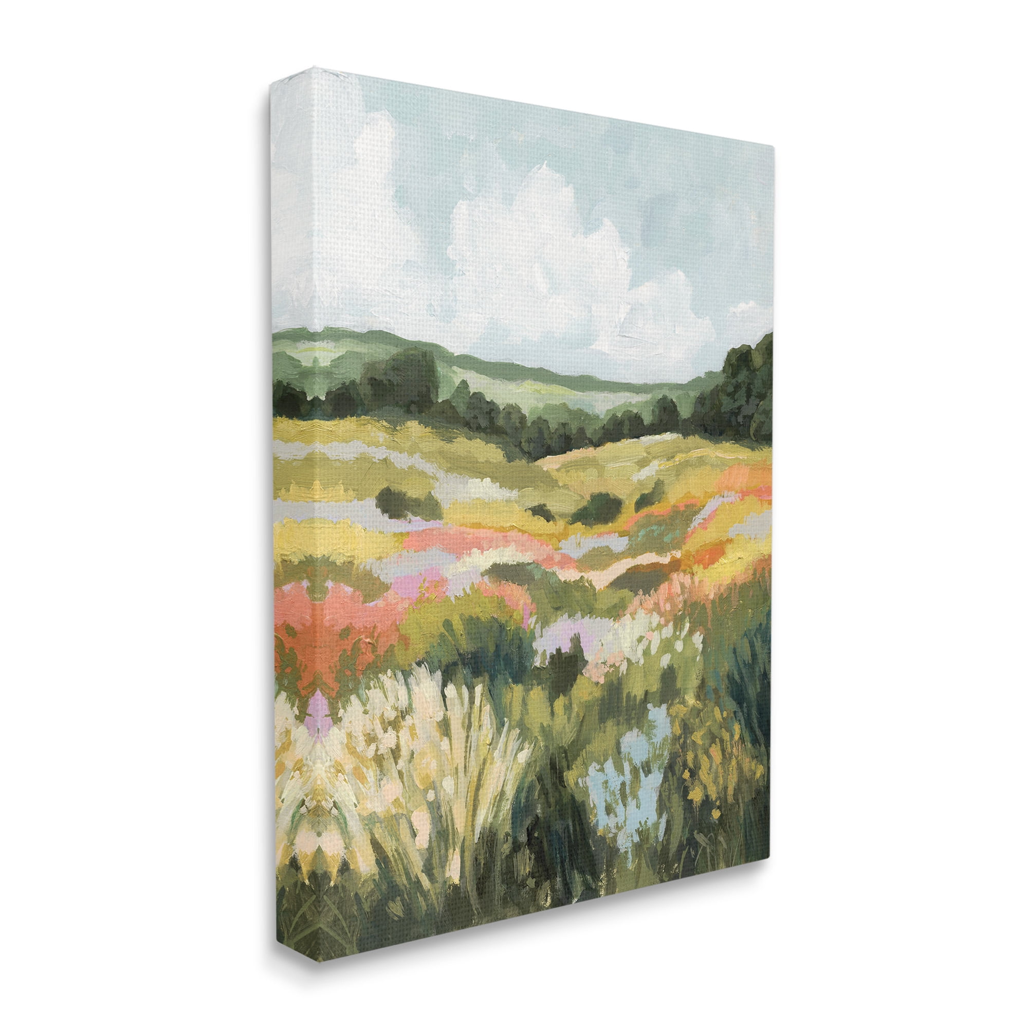 Stupell Industries Vast Meadow Landscape Landscape Painting Gallery Wrapped Canvas Art Print Wall Art, 16 x 20