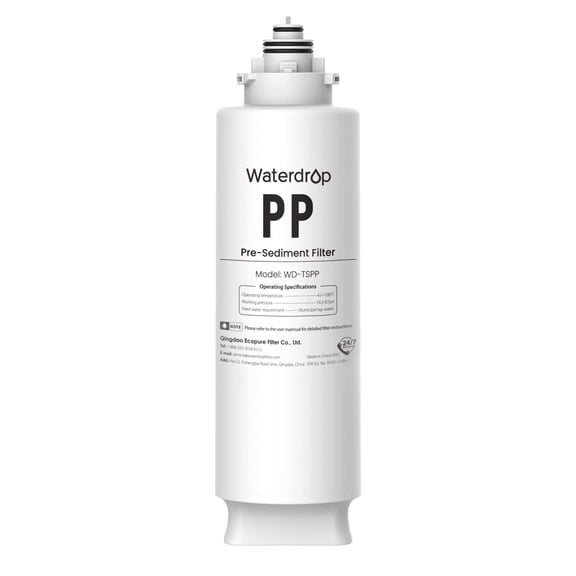 Waterdrop TSPP Under Sink Sediment Water Filter, Replacement TSU-W 3-Stage Ultra-Filtration Under Sink Water Filter System, 1 Pack