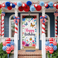 thumbnail image 6 of Floral Themed Happy Birthday Banner with Butterflies Background Party Supplies Birthday Decoration Photography Props Backdrop Decorations, 6 of 7