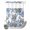 Blue, variant on No Hook Shower Curtain, Coastal Blue Coral Shower Curtains for Bathroom with See Through Top Window, Summer Ocean Starfish Nautical Vintage Waterproof & Washable Bath Curtain 60"x72"