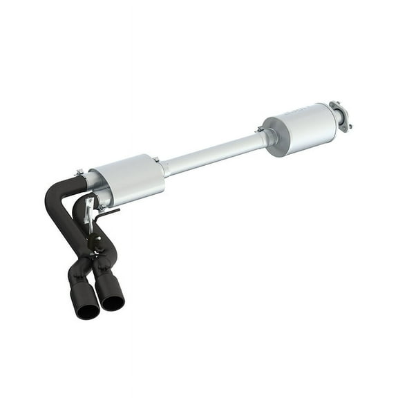 MBRP 15  Ford F150 Pre-Axle 4in OD Tips Dual Outlet 3in Black Coated Cat Back Exhaust Fits select: 2019 FORD F150 SUPERCREW