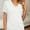 white, variant on Women's V Neck Tunic Tops Short Sleeve T Shirts with Side Shirring Ruched Blouse Shirts