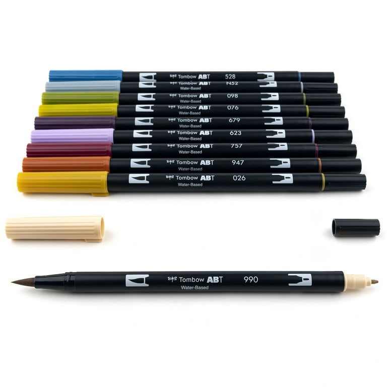 Tombow 72334 Dual Brush Pen Art Markers, Watercolor Favorites, 10