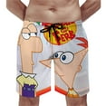 thumbnail image 5 of Phineas And Ferb Mens Board Shorts Quick Dry Swim Trunk Lightweight Soft Swimsuit Youth Bathing Suit for Boys XL, 5 of 8