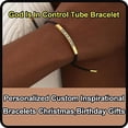 thumbnail image 4 of Pulsera FAOYUDAWEI Dios Está en Control Ajustable de Acero Inoxidable, 4 of 6
