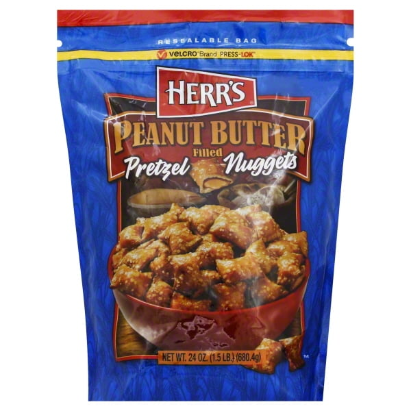 Herr's Peanut Butter Filled Pretzel Nuggets, 24 oz
