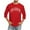 Red, variant on Big and Tall Shirts for Men 3/ 4 Sleeve T Shirts Comfortable Crewneck Graduated Color Fit Tee Shirt Tops Large Shirt for Men T 3xlt Slim Fit Compression Fishnet Tees Striped 4XL