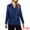 Navy Blue, variant on Women's Elegant Double Tie Wrap Blazer S Baby Pink