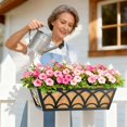 thumbnail image 3 of 16 Inch Railing Planter Box Window Boxes Planters - 4 Pack Deck Railing Planter Boxes with Adjustable Brackets Coco Liners Balcony Planters Railing Hanging for Window Flower Boxes Outdoor Garden, 3 of 6