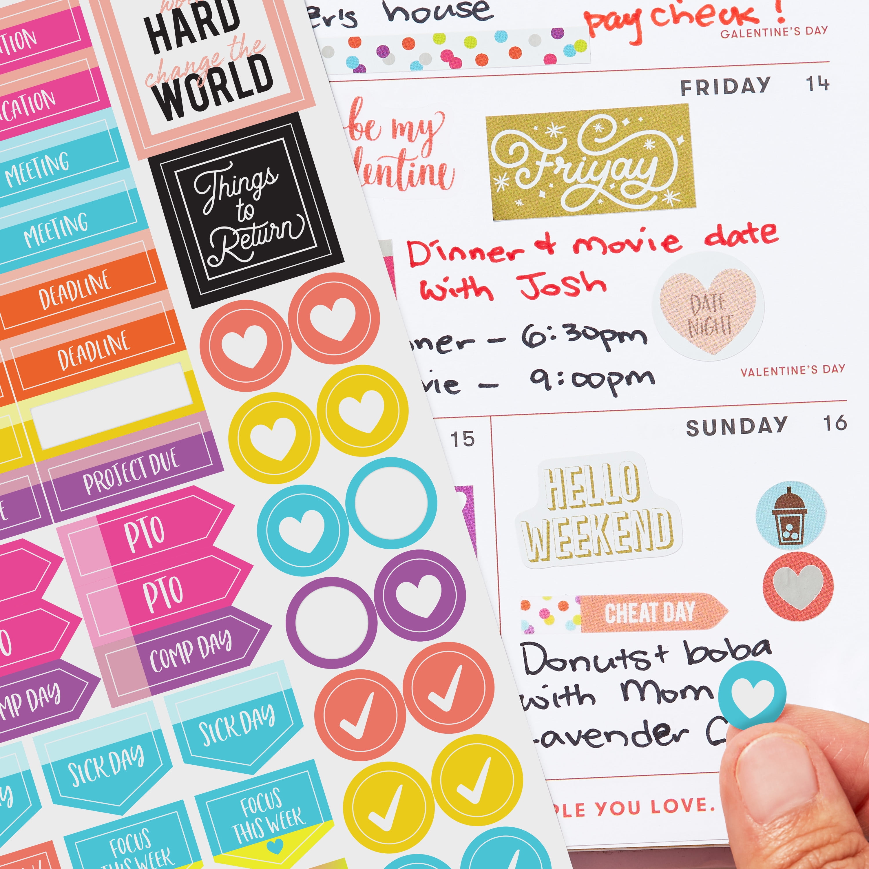 Avery Planner Stickers Variety Pack, 1,656 Stickers, Weekly