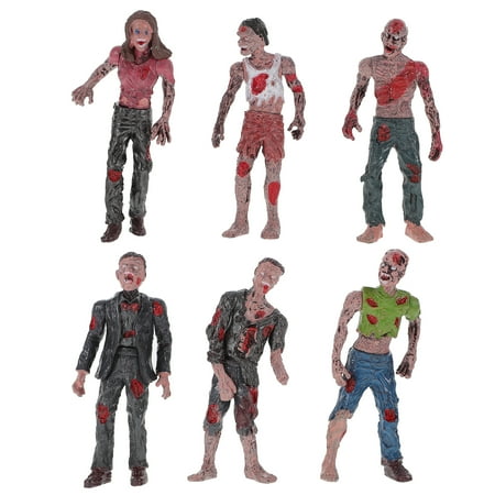 

6 PCS Zombie Dolls Static Models Figures Toys for Boys
