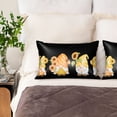 thumbnail image 2 of KLL Hello Spring Sunflower Gnomes Pattern Silk Pillowcase for Hair and Skin Standard Size 20"X 30" Soft Breathable Pillow Covers for Sleeping, 2 of 6
