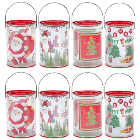 

8Pcs Party Gift Wrapping Bucket Durable Christmas Storage Case Xmas Supply