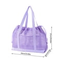thumbnail image 3 of Extra-Large Drawstring Mesh Beach Bag With Reinforced Handles And Bottom Band, 12.99 Inch x 10.62 Inch Spacious Design For Towels Sandals And Snacks A, 3 of 6