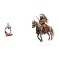 thumbnail image 1 of Estatua de resina,Figura ornamental de resina con estatua de un pensador sentado,Letrero de escritorio Home Knight,Adorno de caballero acrílico 2D para estante de manualidades,Decoración de, 1 of 8