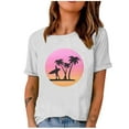 thumbnail image 1 of Birdeem Mode Femme Imprimé Col Rond Manches Courtes T-Shirt Blouse Ample, 1 of 4