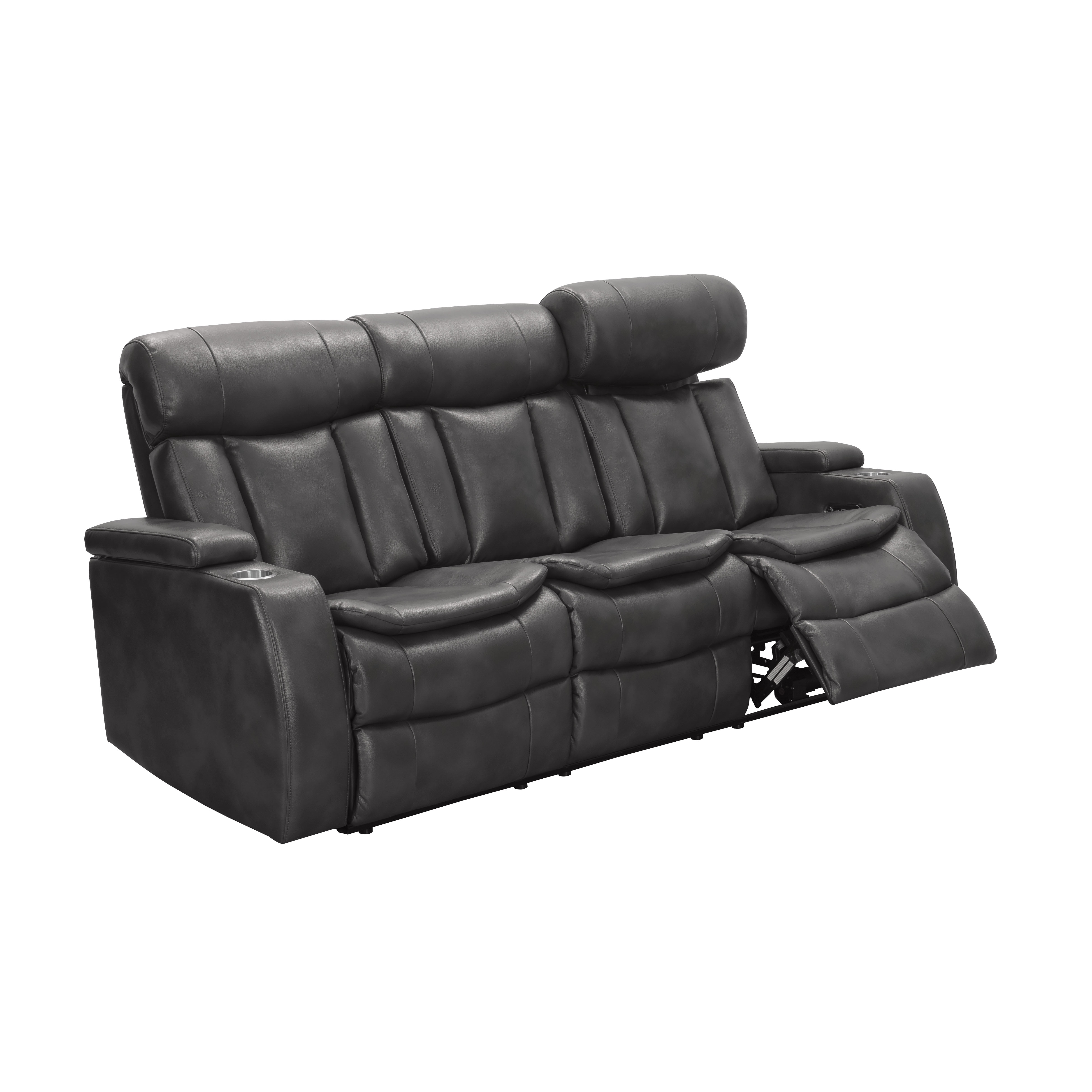 Zander Bonded Leather Power Reclining Sofa Review Baci Living Room