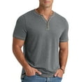 thumbnail image 2 of Iceglad Mens Henley Shirts Short Sleeve T Shirt Fashion Casual Slim V Neck Shirts, 2 of 9