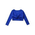 thumbnail image 3 of Yeahdor Kids Girls Long Sleeve Ballet Dance Sweater Cardigan Ballerina Training Wrap Tops, 3 of 7