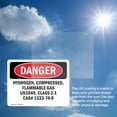 thumbnail image 6 of (2 Pack) Hydrogen Compressed Flammable Gas Un1049 OSHA Danger Sign, 6 of 7