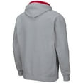 thumbnail image 3 of Men's Colosseum Heathered Gray NC State Wolfpack Arch & Logo 3.0 Full-Zip Hoodie, 3 of 3