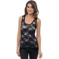 thumbnail image 1 of Sheer Nylon Lace Racerback Tank Top, 1 of 1