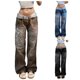 thumbnail image 3 of WILLBEST Jeans Mujer Pantalones Casuales de Cintura Baja Para Mujer, de Talla Grande, Con Estampado de Los Años 90, de Pierna Recta, Acampanados, Holgados, Vaqueros de Calle, Pantalones Largos Cómodos, 3 of 8