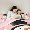 thumbnail image 5 of Homewish Kids Children Teens Cartoon Snowman Snowflake Full Size Comforter Sets 3-Piece,Merry Christmas Bedding Comforter Set,Happy Xmas Lightweight Bedding Sets,Ultra Soft Home Decor,Reversible, 5 of 8