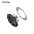 thumbnail image 3 of 100 Set Round Grommets 8mm Dia Metal Eyelets with Washers for Scrapbooking Shoes Clothes Leather Canvas, Black, 3 of 6