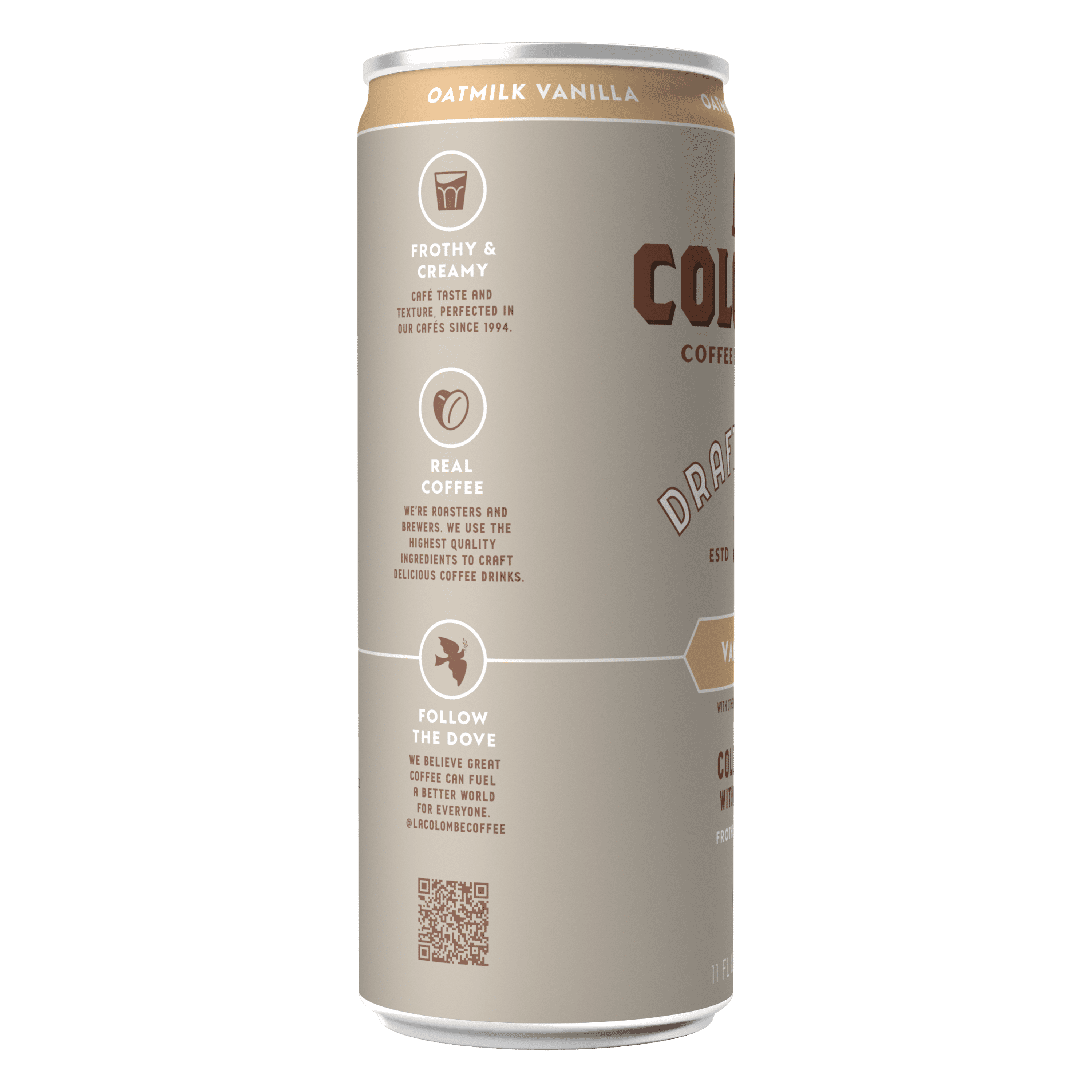 La Colombe Coffee, Oatmilk Vanilla Latte, 11 fl oz Cans